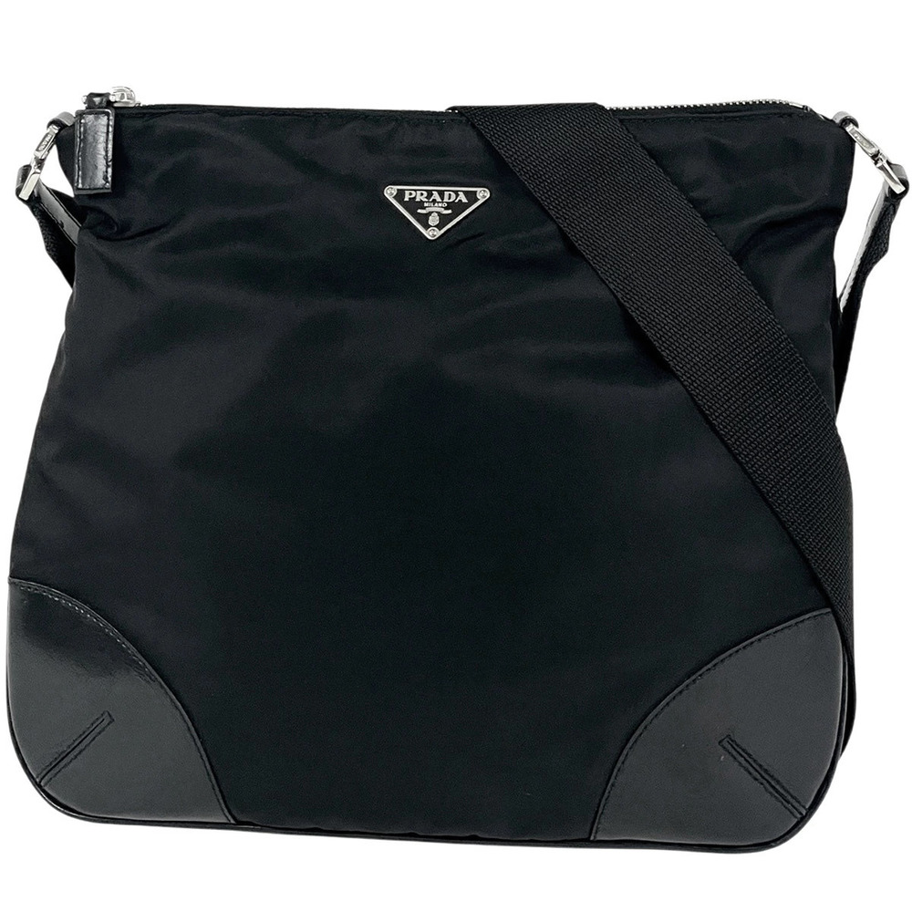 Prada Plate Shoulder Bag Nero Black